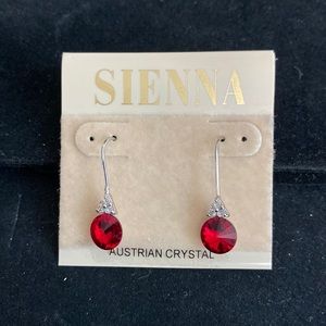 Sienna Austrian Red Crystal Earrings